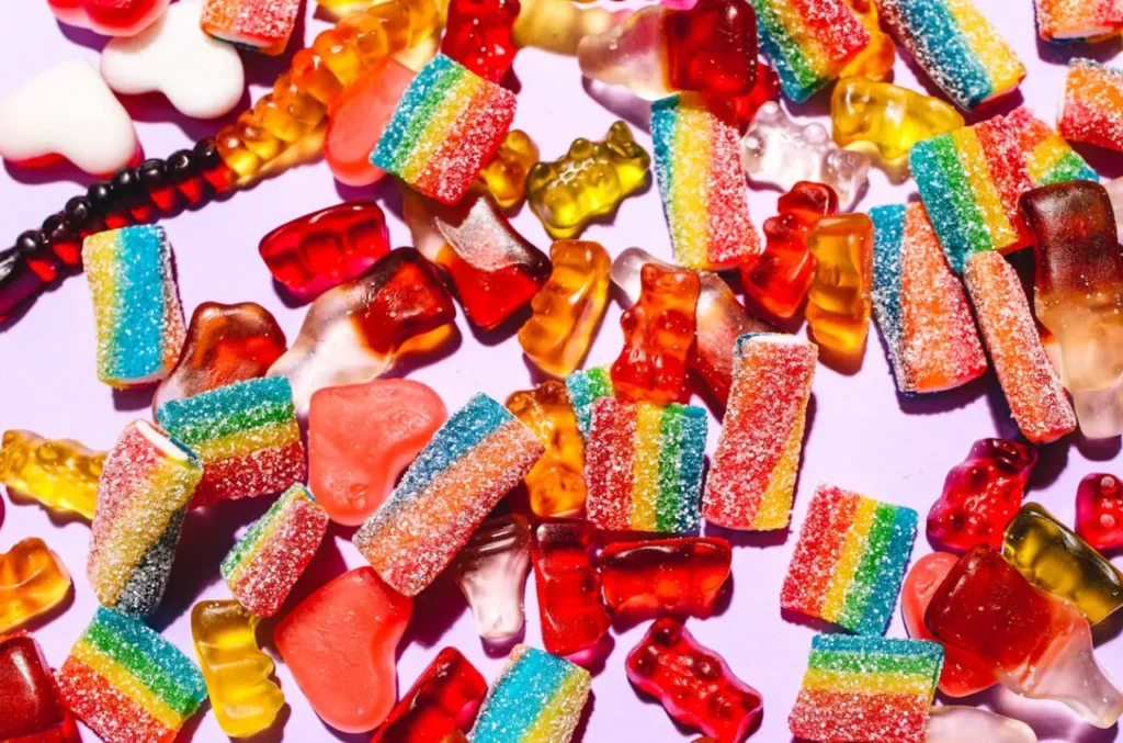 Varias gomitas dulces